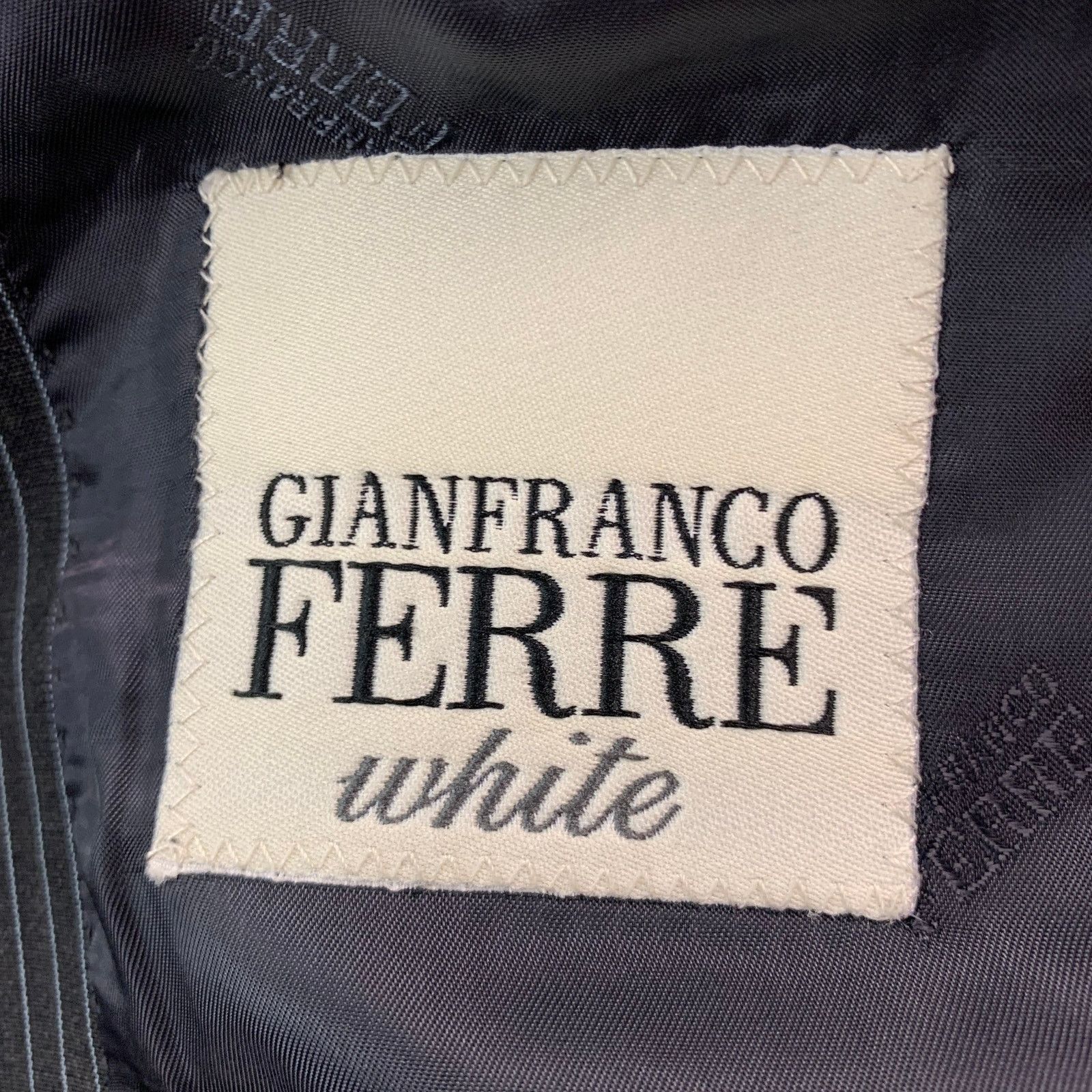 Gianfranco Ferre GIANFRANCO FERRE Black Light Blue Pinstripe Wool Sport Coat Size 38R - 6 Thumbnail