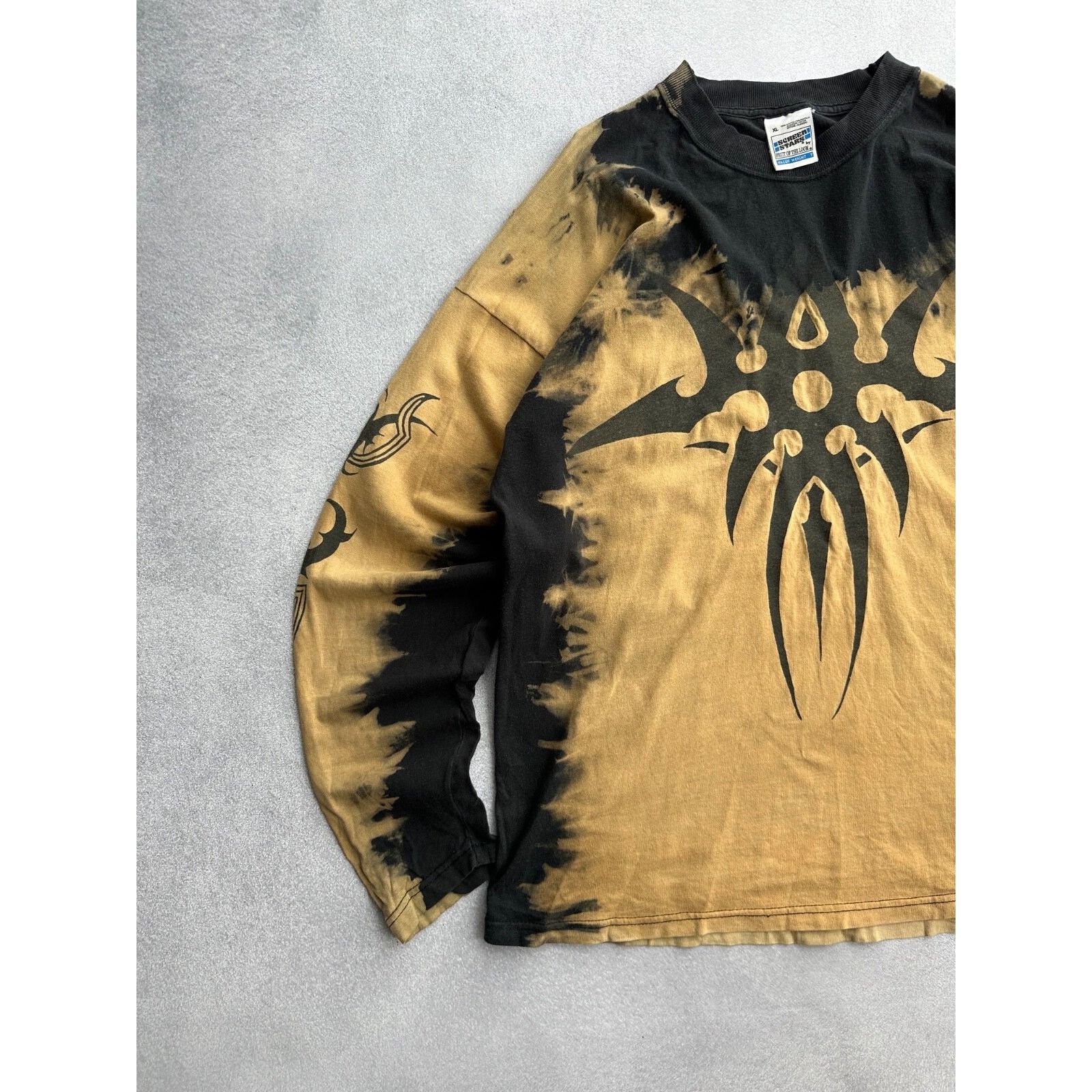 Vintage VTG Tribal 90s Painted Long Sleeve Shirt Size US XL / EU 56 / 4 - 8 Thumbnail