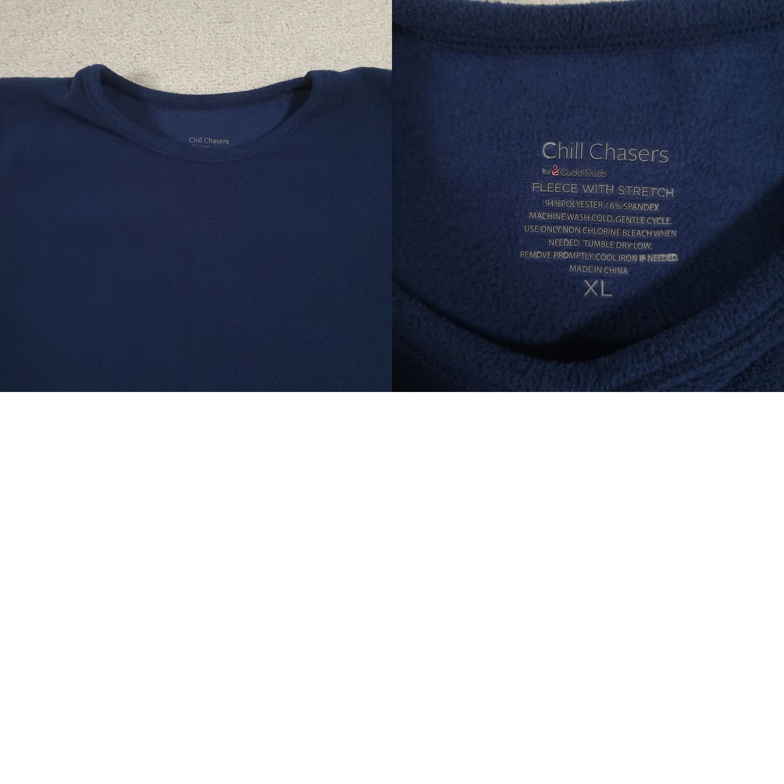 Vintage Cuddl Duds Chill Chasers Stretch Fleece Blue Long Sleeve Crew Neck XL Shirt Womens Size XL / US 12-14 / IT 48-50 - 8 Thumbnail