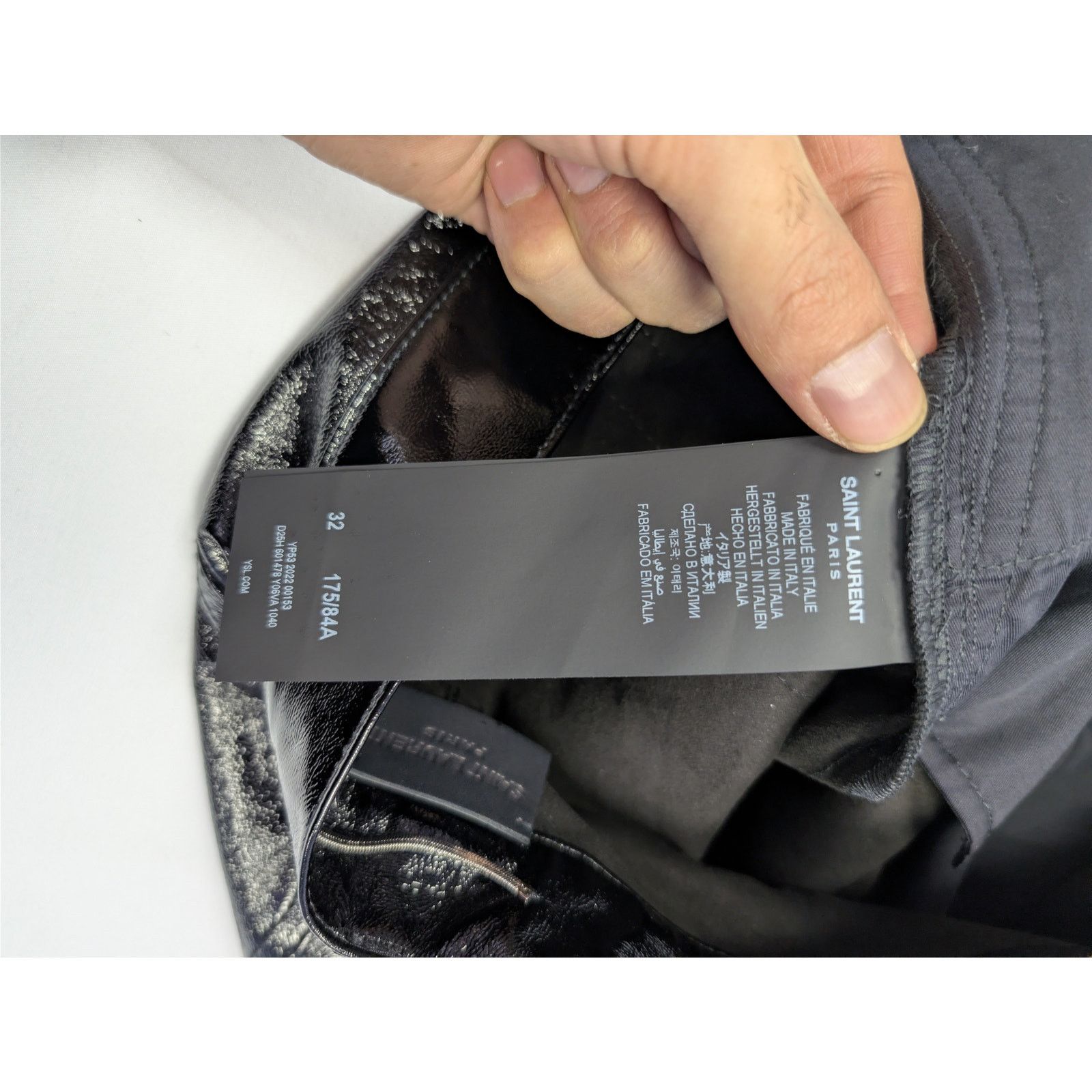 Saint Laurent Paris o1rshd1 Skinny 5 Pocket Med Venice Shiny Lacquered Pants Size US 32 / EU 48 - 19 Thumbnail