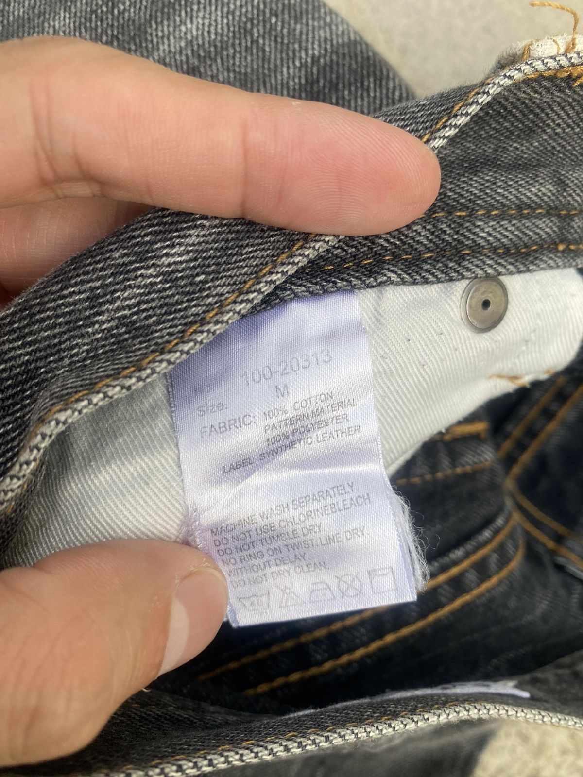If Six Was Nine Japanese Brand Semantic Clawmark Straightcut Denim Jeans Size US 31 - 25 Thumbnail