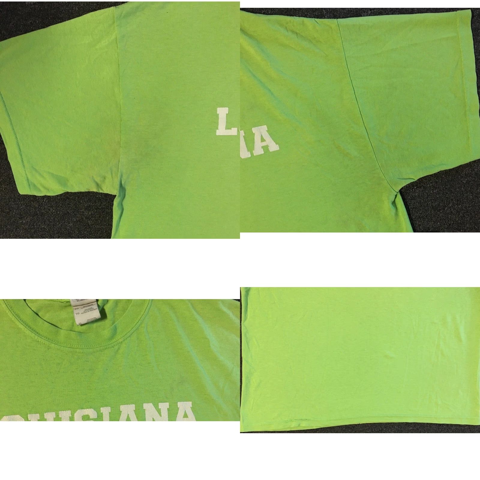 Vintage Vtg Louisiana Tech Faded Distress Shirt XL Neon College Skate Surf Grunge Y2K 90 Size US XL / EU 56 / 4 - 8 Thumbnail