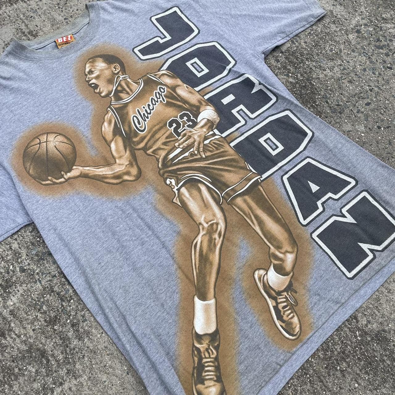 Vintage Vintage BEZ Jordan Graphic Tee Size US XL / EU 56 / 4 - 3 Thumbnail