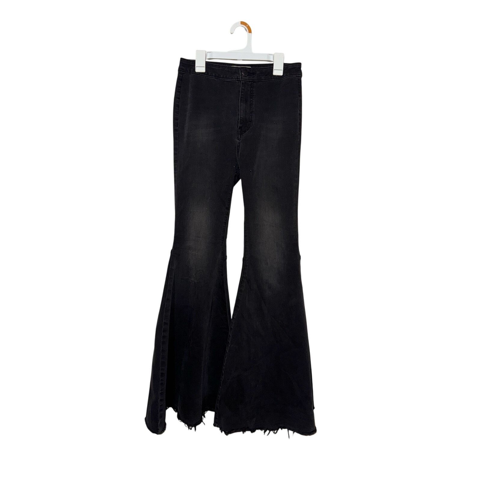 Free People Free People High Rise Dark Wash Flare Jeans - Size 27 Size 27" / US 4 / IT 40 - 2 Thumbnail