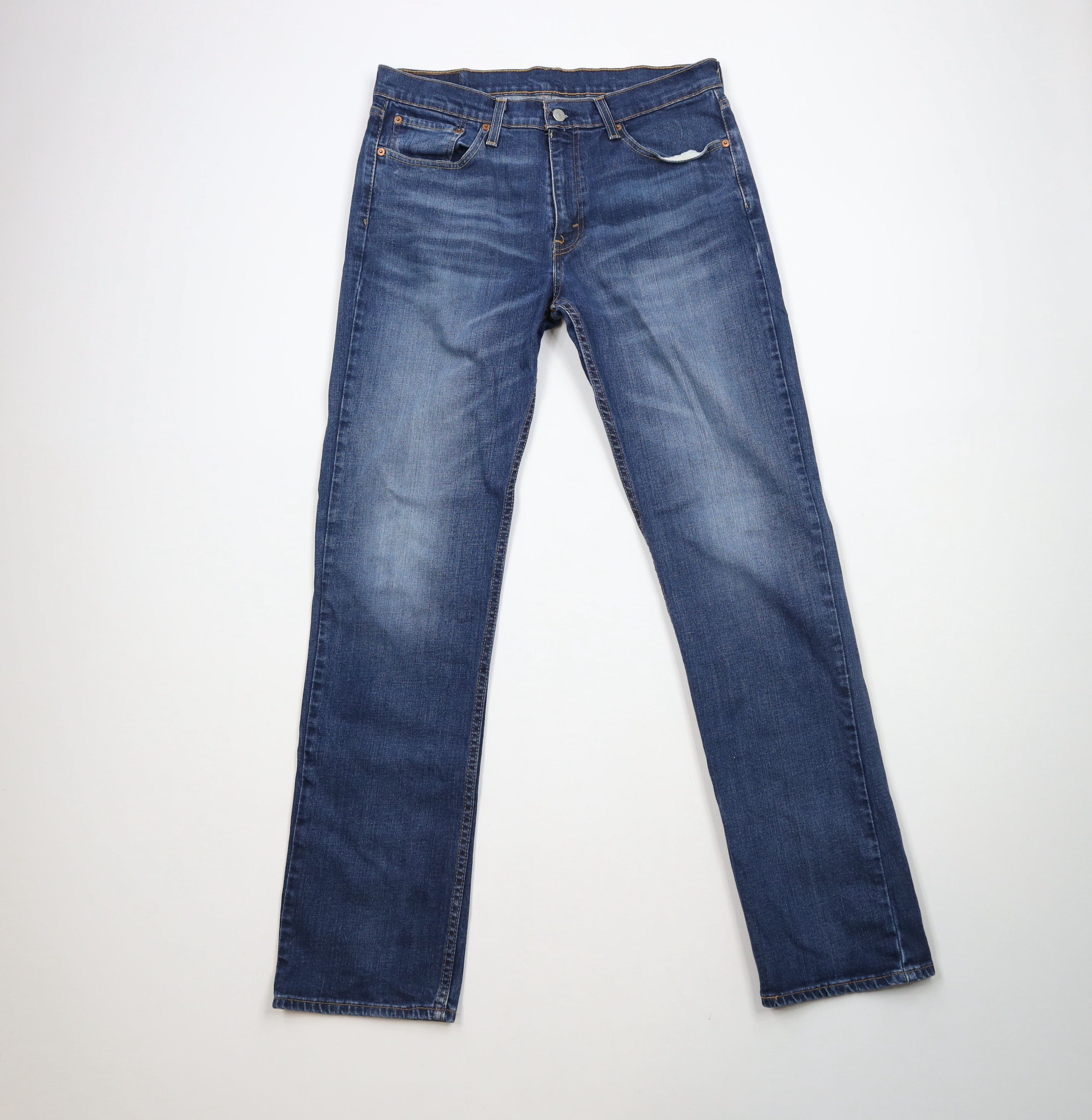 Levi's × Vintage Vintage Y2K Levis 514 Straight Leg Denim Jeans Blue Cotton Size US 33 - 1 Thumbnail