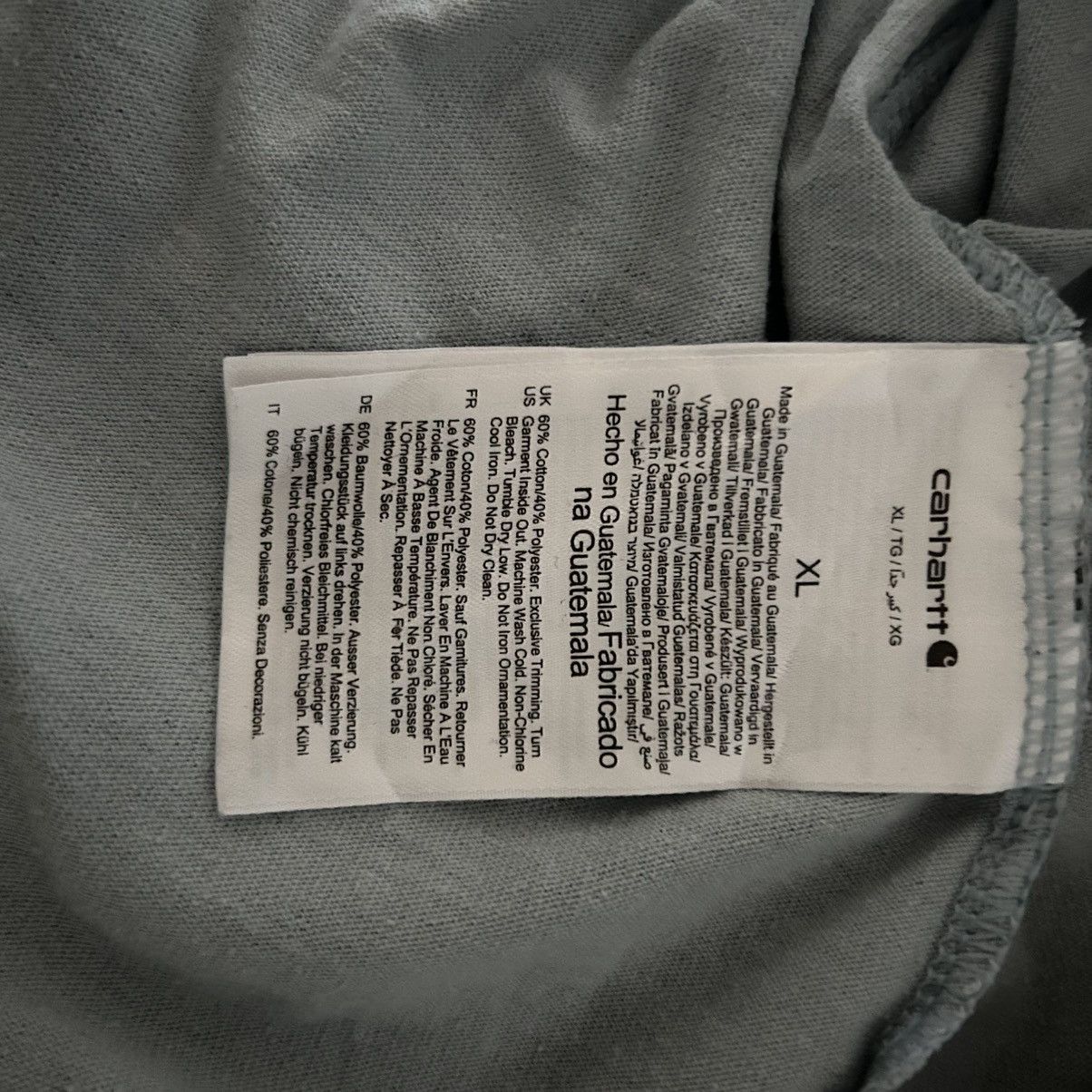 Carhartt Vintage tshirt carhartt blue XL loose fit Size US XL / EU 56 / 4 - 4 Thumbnail