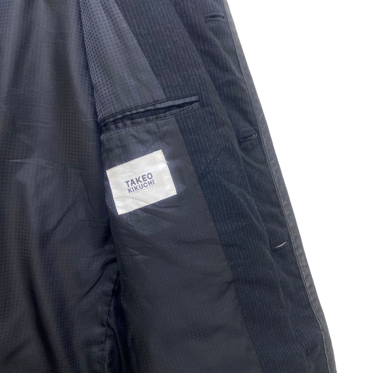 Japanese Brand × Takeo Kikuchi Japanese Brand Takeo Kikuchi Leather Trimmed Quilted Jacket Size US S / EU 44-46 / 1 - 18 Thumbnail