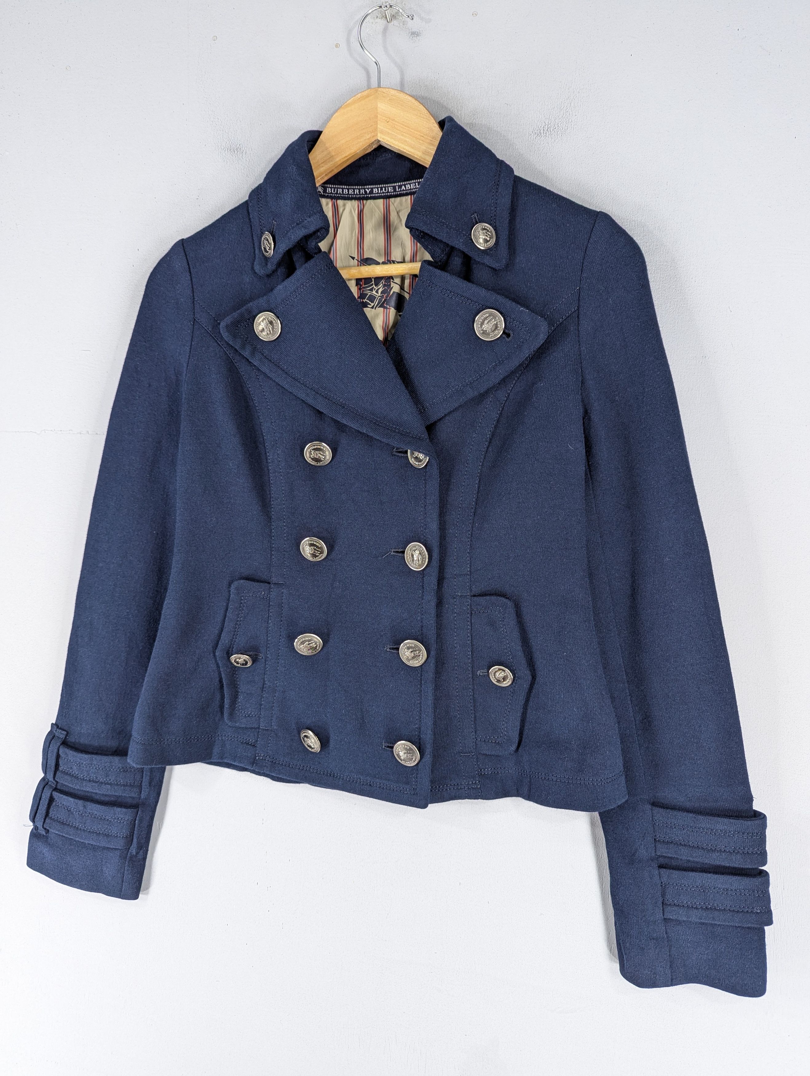 Burberry Burberry Blue Label Cropped Double Breasted Wool Coat Jacket Size XS / US 0-2 / IT 36-38 - 2 Thumbnail