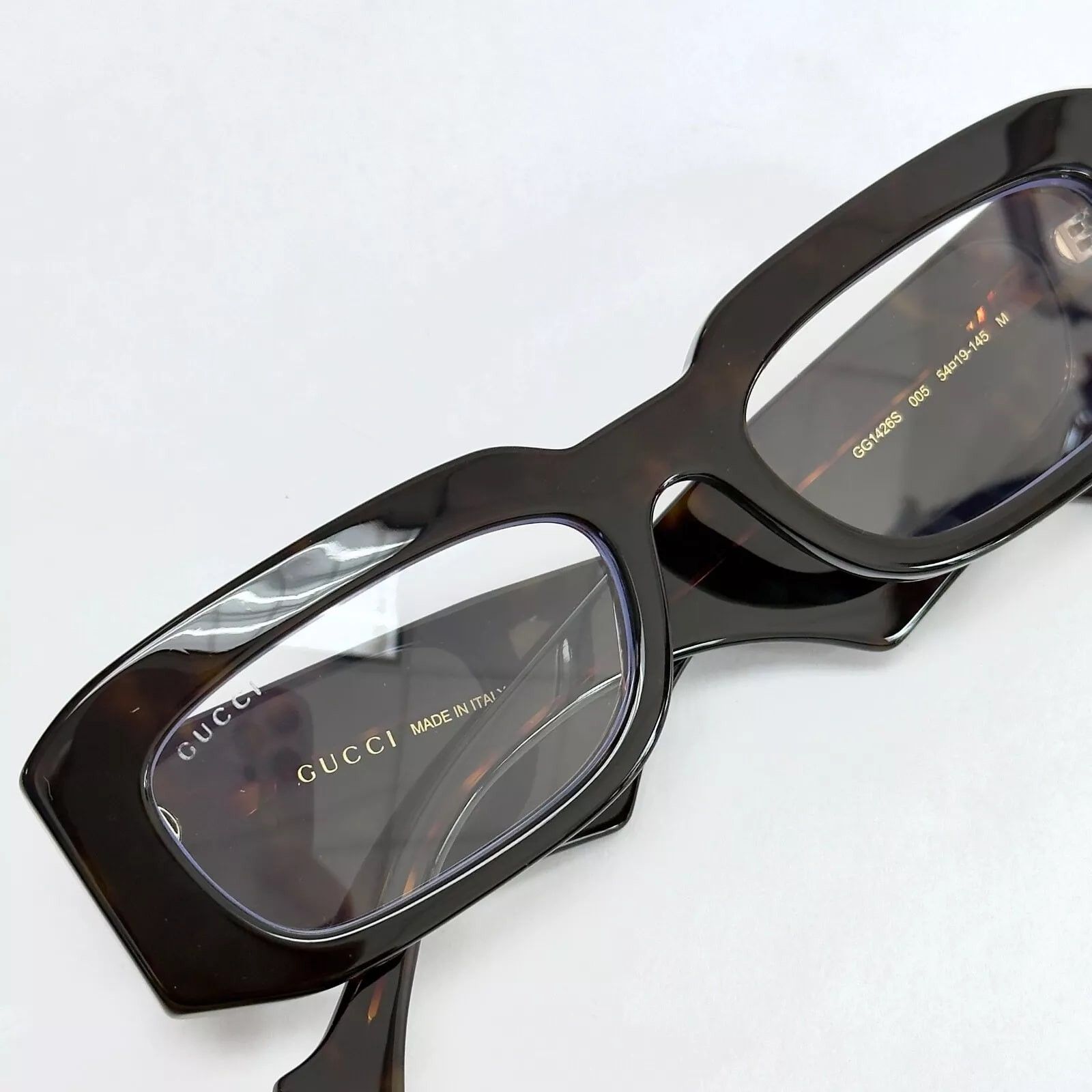 Gucci GUCCI 1426 Brown Clear Narrow Gg1426S Sunglasses 005 Size ONE SIZE - 7 Thumbnail