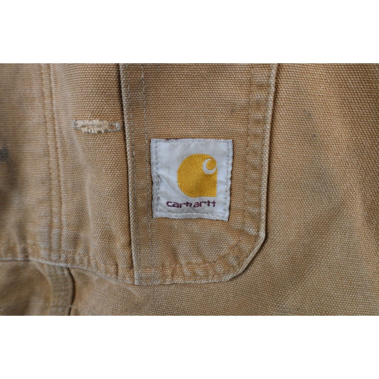 Carhartt × Vintage Vintage Carhartt Thrashed Canvas Double Knee Overalls Size US 36 / EU 52 - 6 Thumbnail