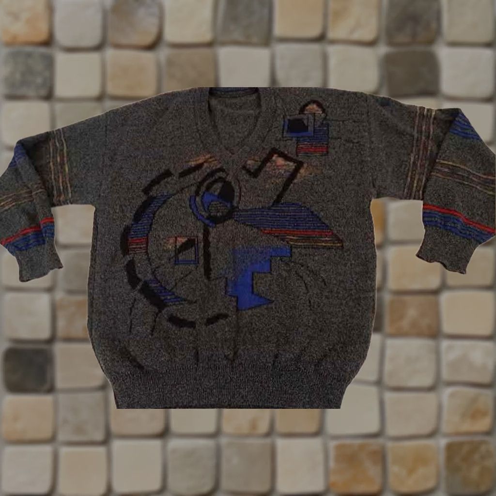 Vintage VINTAGE Virgin Wool Southwestern Tribal Print Sweater Woman Sm-Med Size S / US 4 / IT 40 - 1 Thumbnail