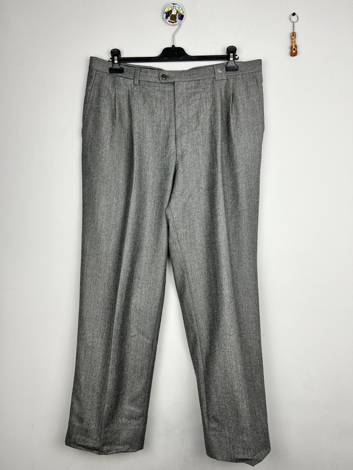 Burberry × Vintage Burberry Loose Casual Wool Pants Vintage Size US 36 / EU 52 - 1 Thumbnail