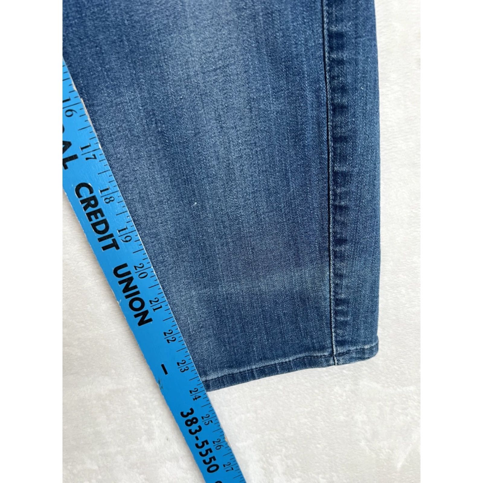 7 For All Mankind 7 For All Mankind Jeans Womens Blue 32 Kimmie Crop Denim Stretch Cotton Blend Size 24" / US 00 / IT 34 - 3 Thumbnail