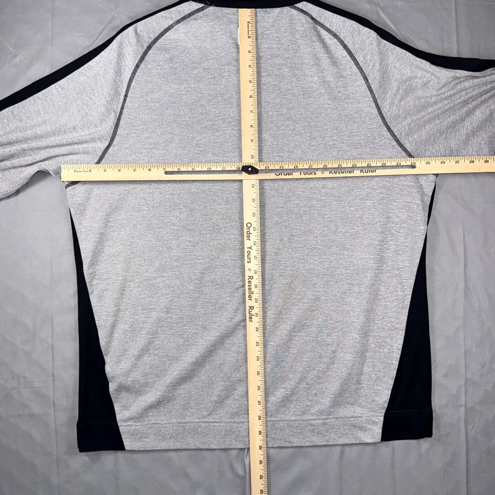 Footjoy FootJoy Pullover Mens XL Gray Black Quarter Zip Long Sleeve Golf Stretch Size US XL / EU 56 / 4 - 7 Thumbnail