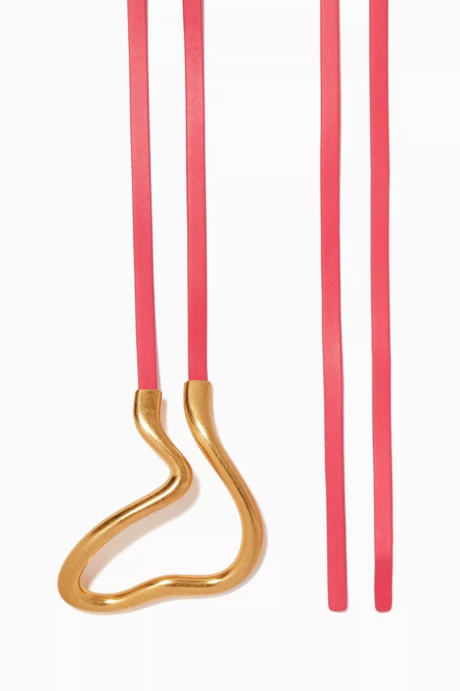Bottega Veneta BOTTEGA VENETA pink gold decorative buckle thin belt Size ONE SIZE - 3 Thumbnail