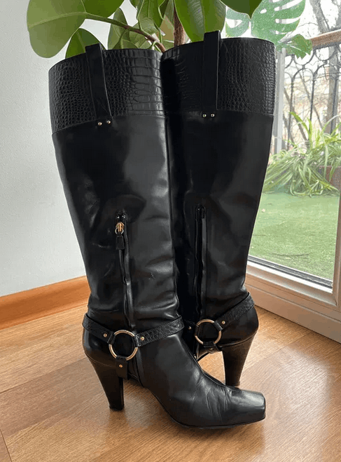 Other Western Knee High Womens Leather Boots US sz 6.5 Size US 6.5 / IT 36.5 - 3 Thumbnail