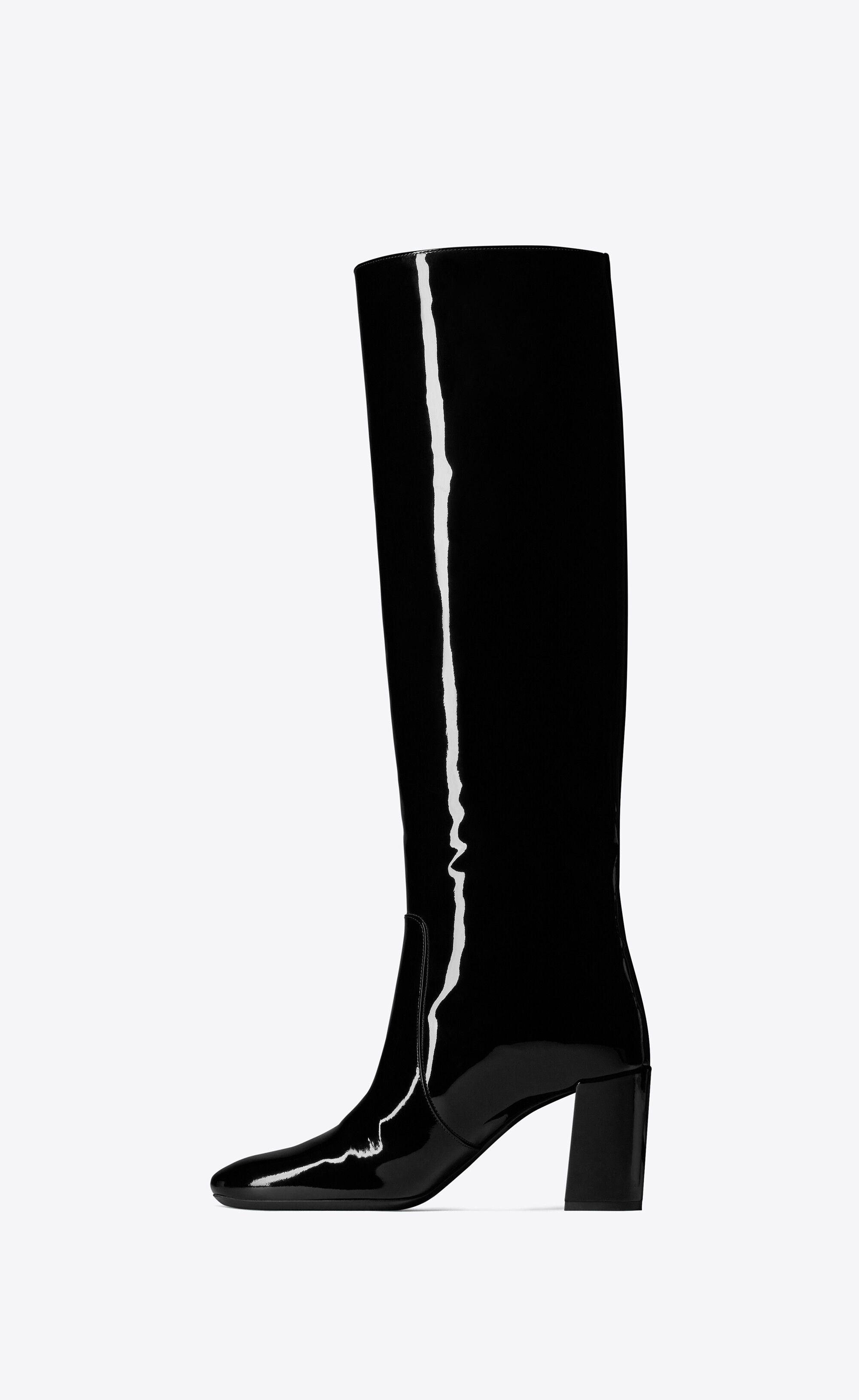 Saint Laurent Paris oc11z1125 Who Boots in Patent Leather in Black Size US 7.5 / IT 37.5 - 4 Thumbnail
