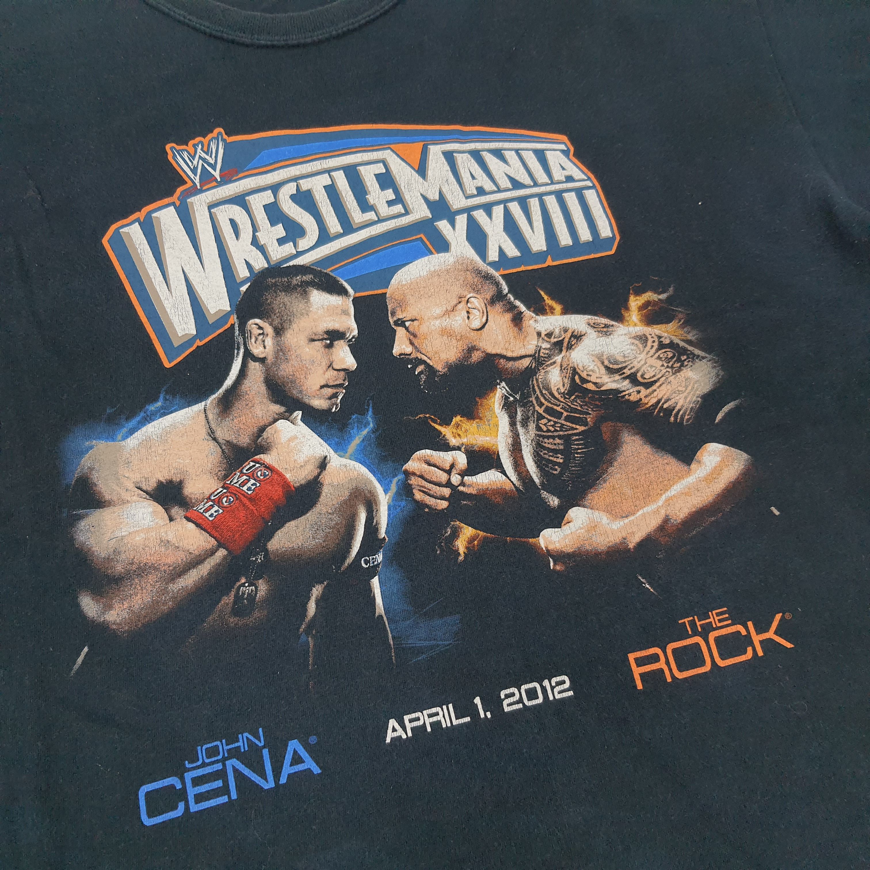 Vintage × WWE Vintage WWE WrestleMania XXVIII John Cena The Rock Tshirt Size US L / EU 52-54 / 3 - 2 Thumbnail