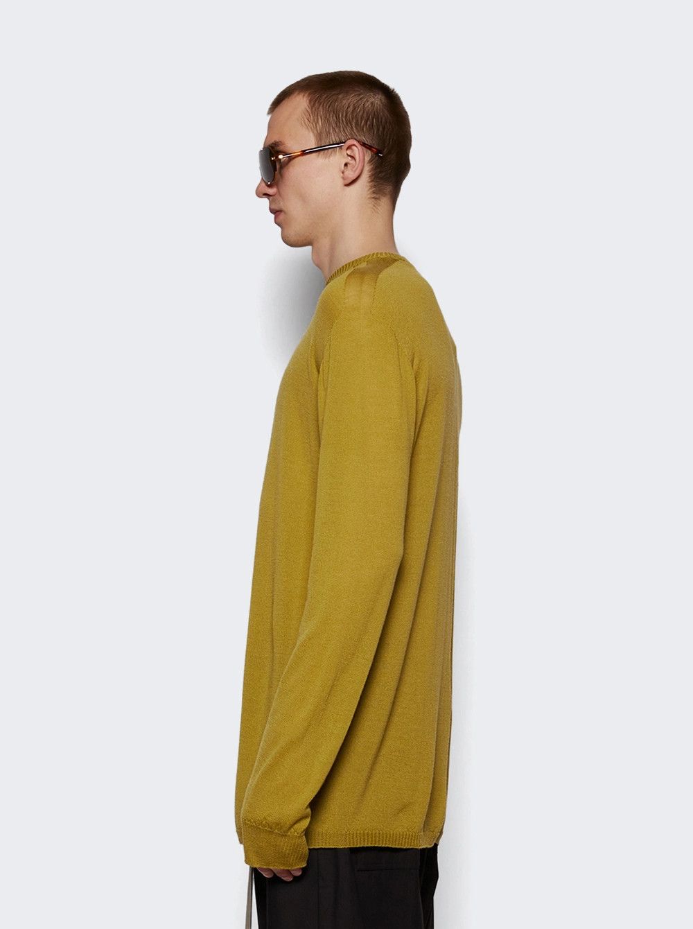 Rick Owens o1mle0226 Oversized Level Sweater in Yellow Size US L / EU 52-54 / 3 - 4 Thumbnail