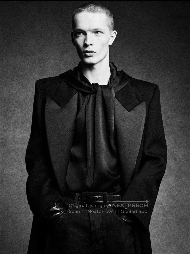 Saint Laurent Paris Saint Laurent Paris Extra Long Smoking Jacket Size US S / EU 44-46 / 1 - 3 Thumbnail