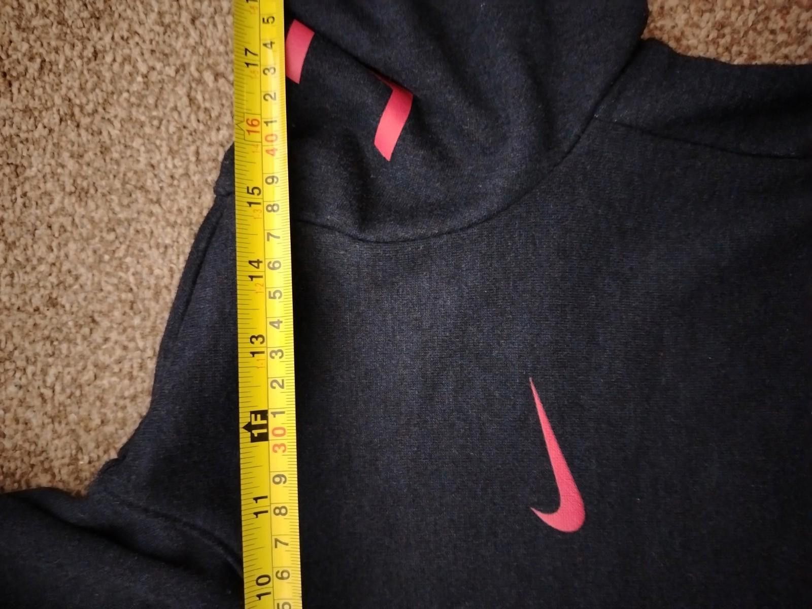 Nike Nike Dri-FIT Hoodie Women’s Small Navy Pink Swoosh Thumbhole Size S / US 4 / IT 40 - 11 Thumbnail