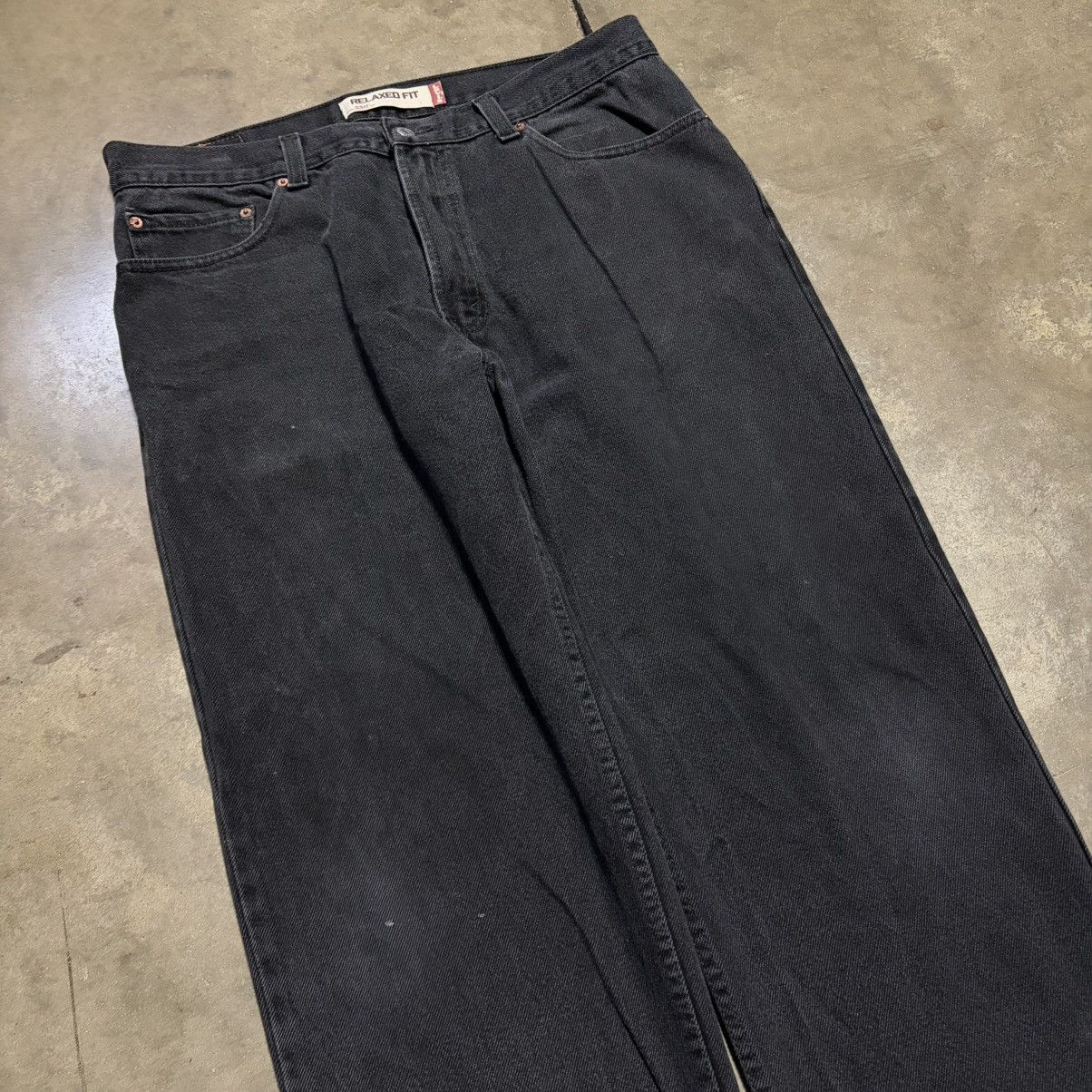 Levi's Vintage Levis 550 Black Denim Jeans Faded Baggy Grunge Punk Size US 36 / EU 52 - 3 Thumbnail