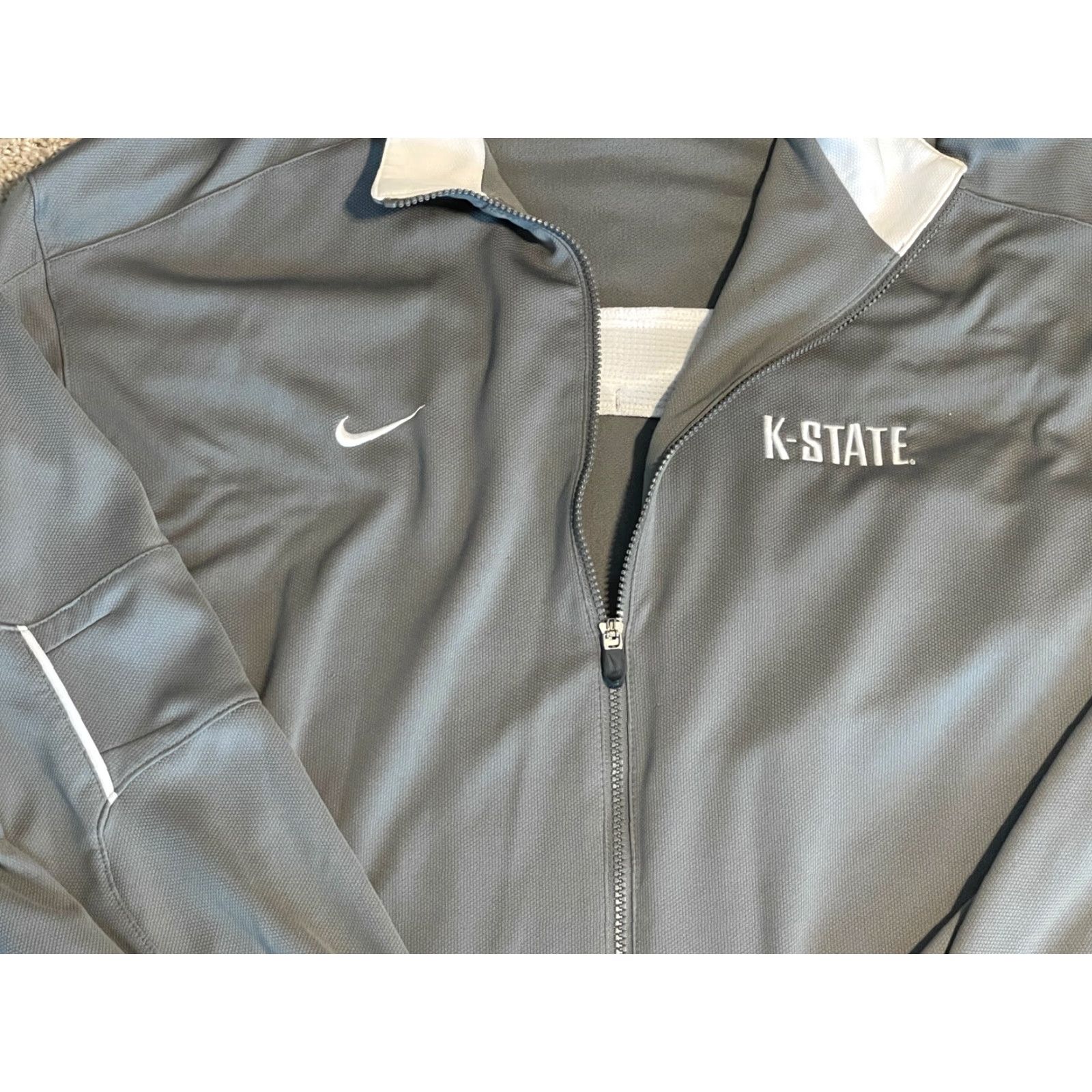 Nike Nike Sweatshirt Men 3XL Gray K-State Wildcats Full Zip Jacket College Mens Size US XXL / EU 58 / 5 - 2 Thumbnail