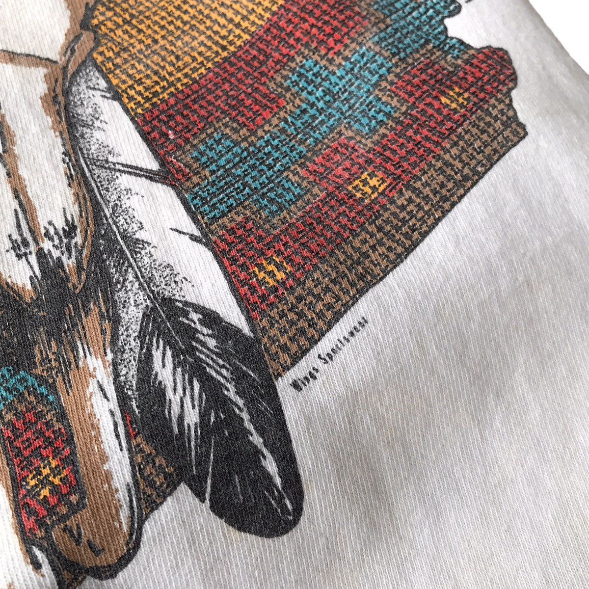 Tultex × Vintage Texas Native American Buffalo Skulls Vintage 1990s Tee Size US L / EU 52-54 / 3 - 6 Thumbnail