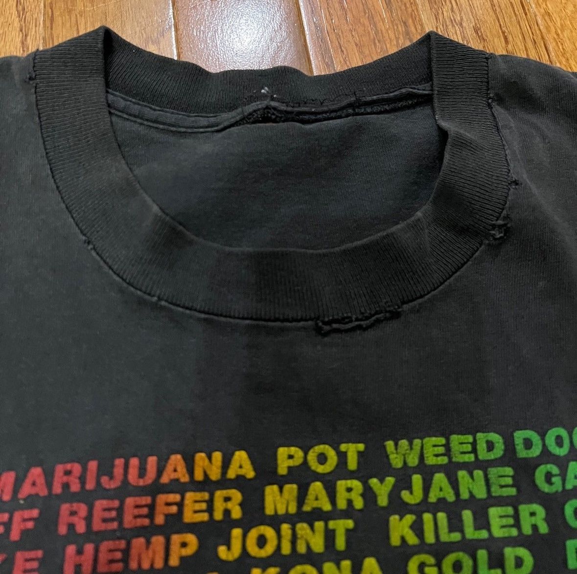 1990s fashion victim AOP WEED shirt