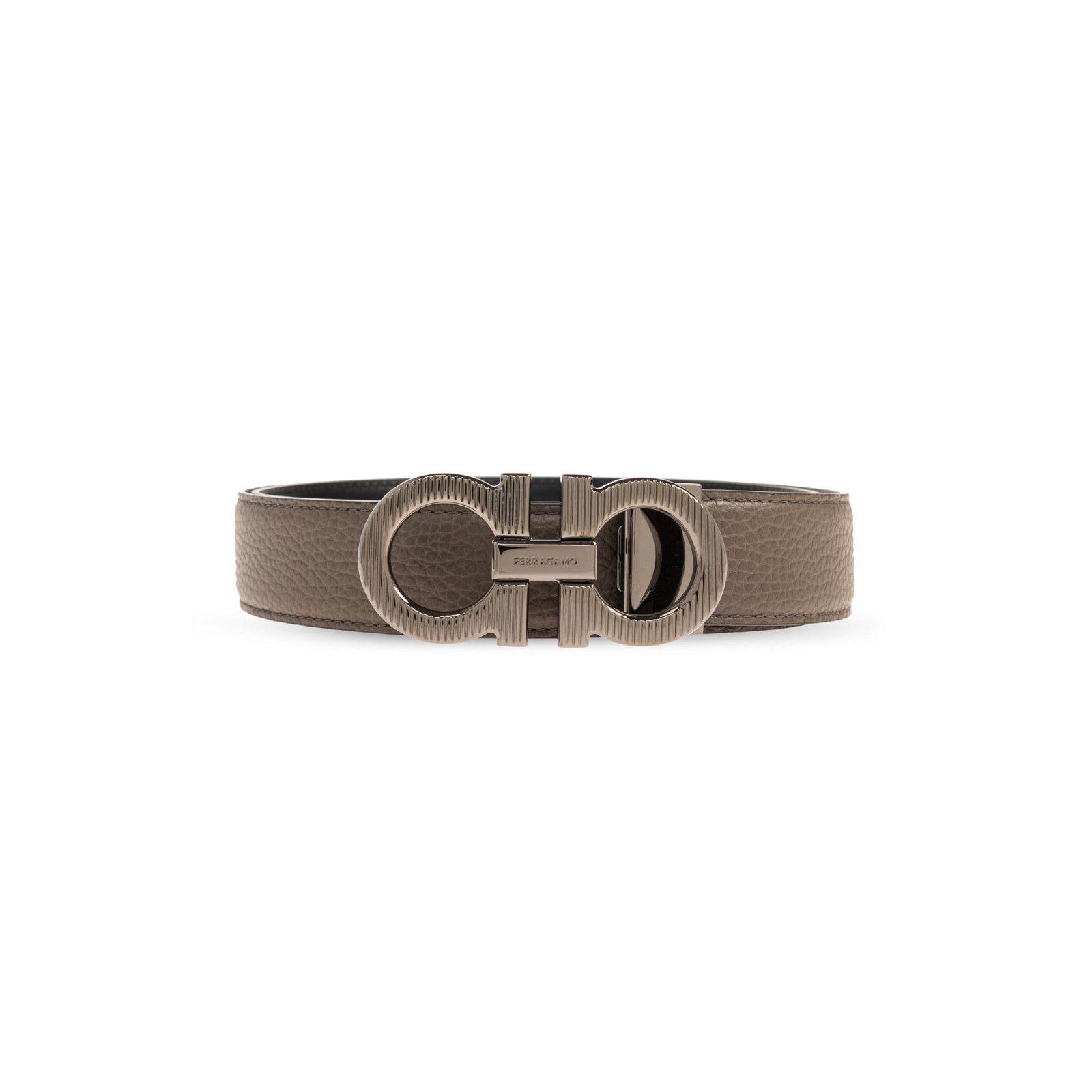 Salvatore Ferragamo FERRAGAMO Gray Double Adjustable Reversible Belt New & Authe Size ONE SIZE - 1 Thumbnail