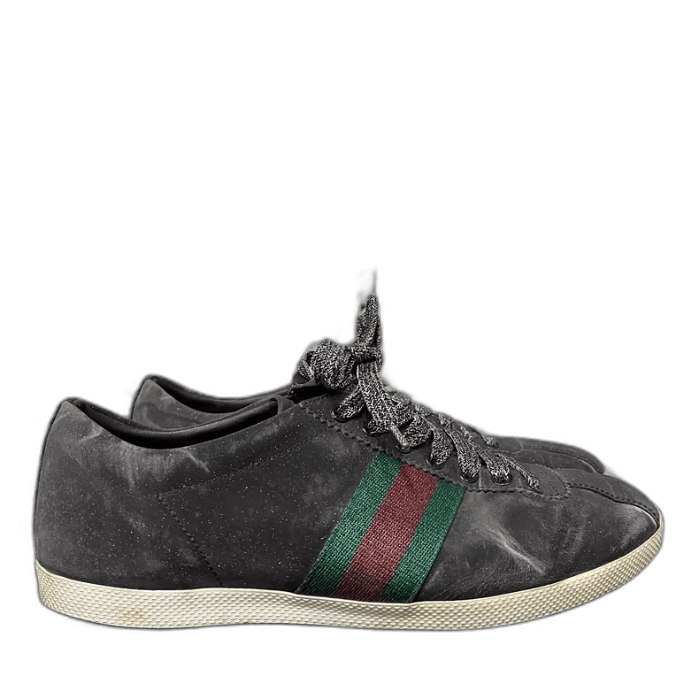 Gucci Gucci Black Sneakers with Green and Red Stripe Size US 8.5 / EU 41-42 - 1 Thumbnail