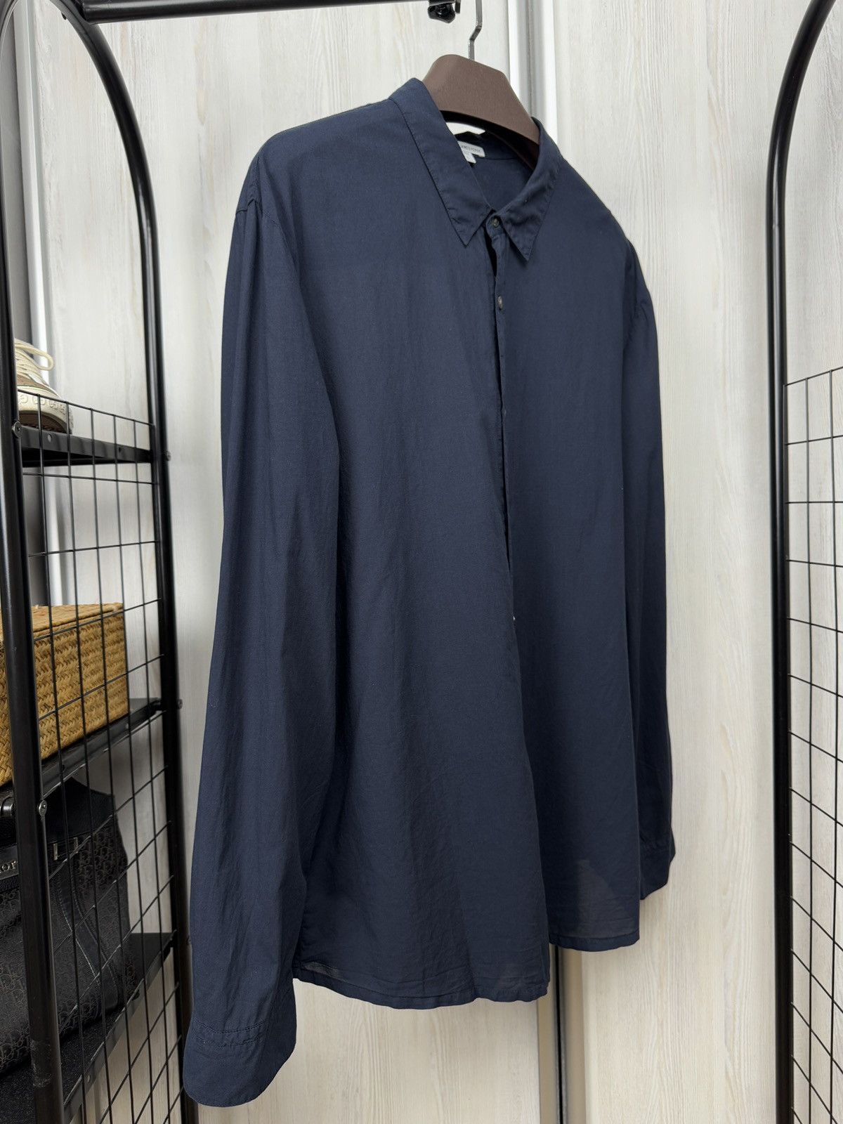 James Perse Standard James Perse solid navy blue vintage rare ls shirt Size US XXL / EU 58 / 5 - 3 Thumbnail