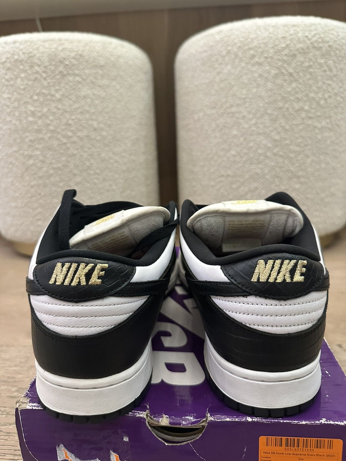 Nike SB Nike SB Dunk Low Supreme Stars Black Size US 12 / EU 45 - 3 Thumbnail