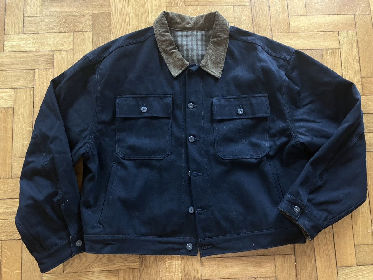 Deadstock Yeezy SZN corduroy collar denim jacket