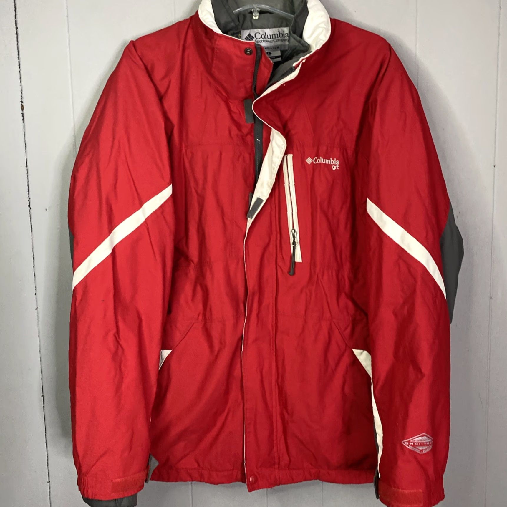 Vintage Columbia Interchange Jacket Mens L Full Zip Ski Winter 3-in-1 Nylon Red 26X31 Snow Pair? Size US L / EU 52-54 / 3 - 7 Thumbnail