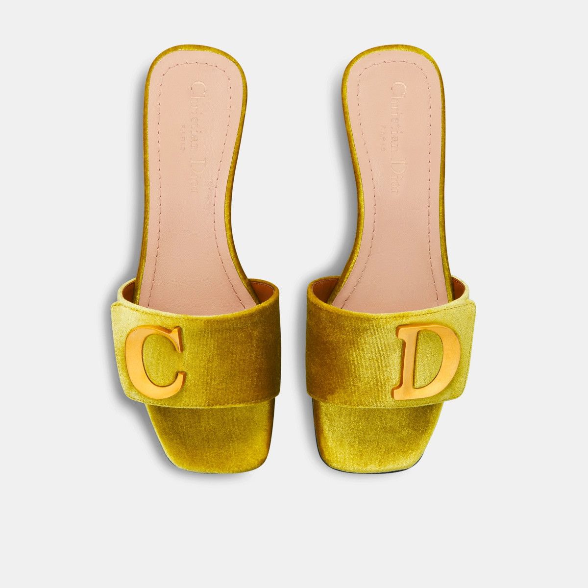Dior o1w1db11024 C'Est Dior Heeled Slide in Lime Yellow Size US 7 / IT 37 - 4 Thumbnail