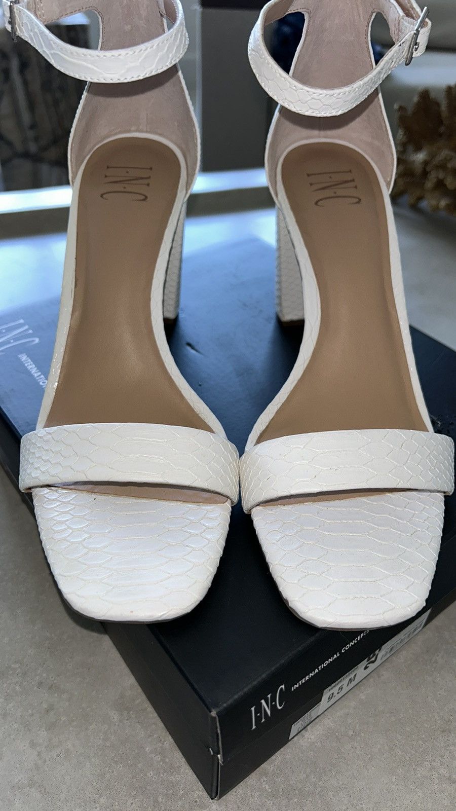 I.N.C Women’s white Sandals with a heel Size US 9.5 / IT 39.5 - 3 Thumbnail