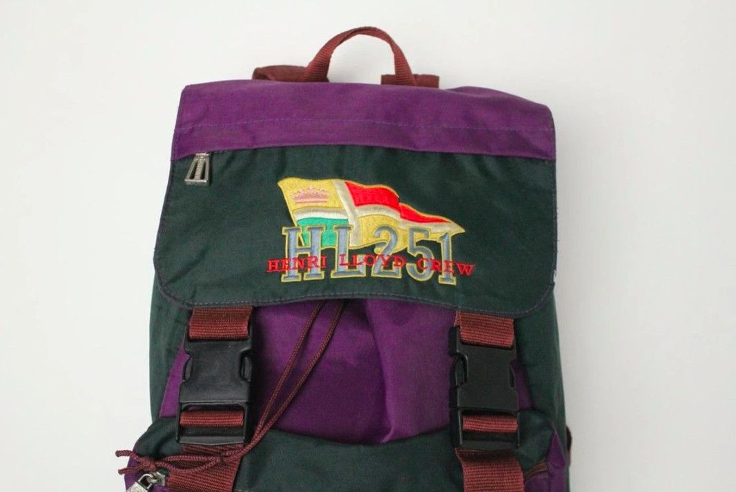 Henri Lloyd Vintage 1990s 90s Henri Lloyd Olmes Carretti Backpack Retro Size ONE SIZE - 3 Thumbnail