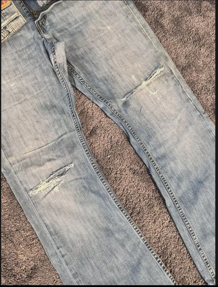 Levi's × Levi's Vintage Clothing × Vintage Levis 527 Slim Bootcut Vintage Distressed Denim Patch Boro Size US 33 - 4 Thumbnail