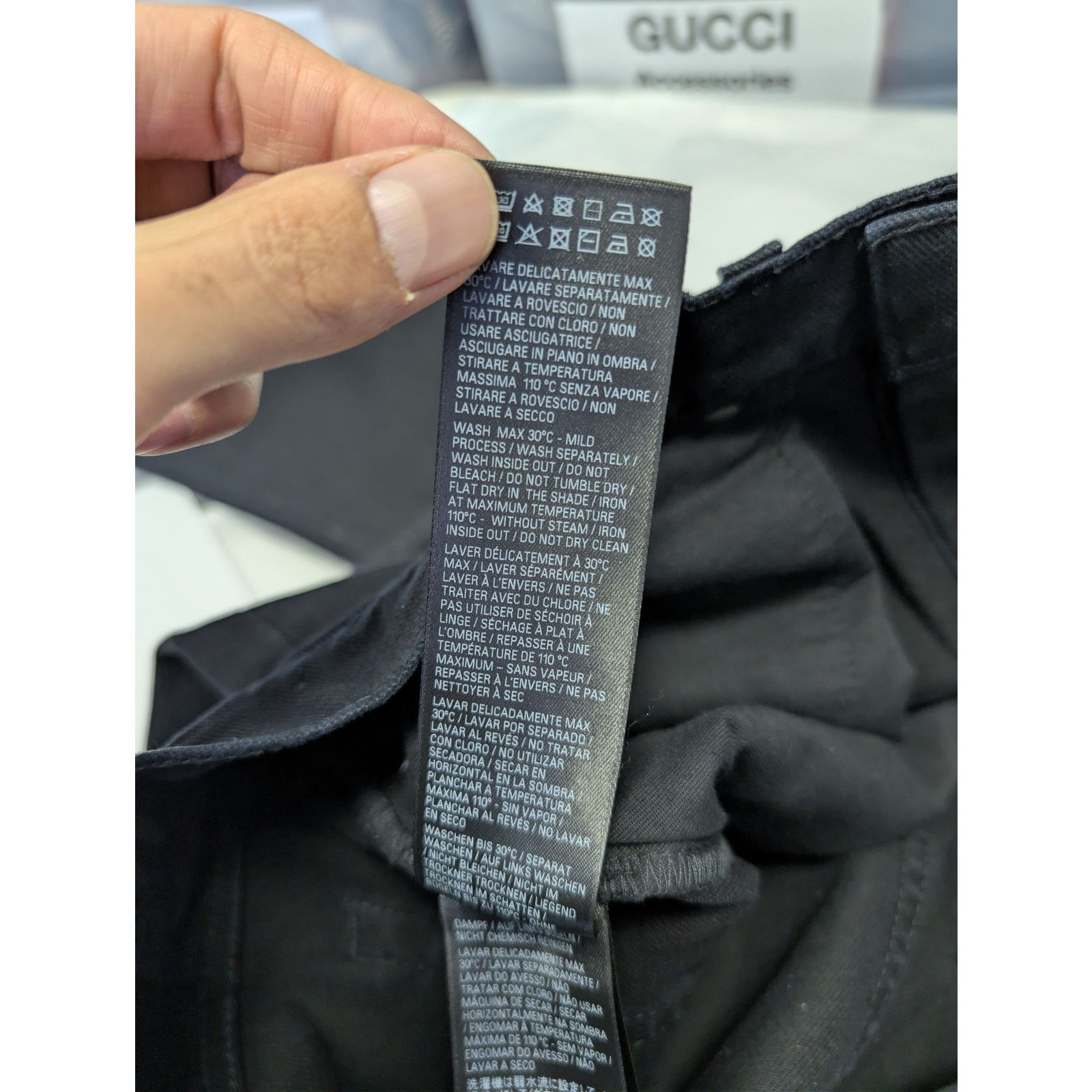 Balenciaga o1rshd1 Straight-Leg Flared Denim Jeans in Peach Pitch Black Size US 33 - 19 Thumbnail