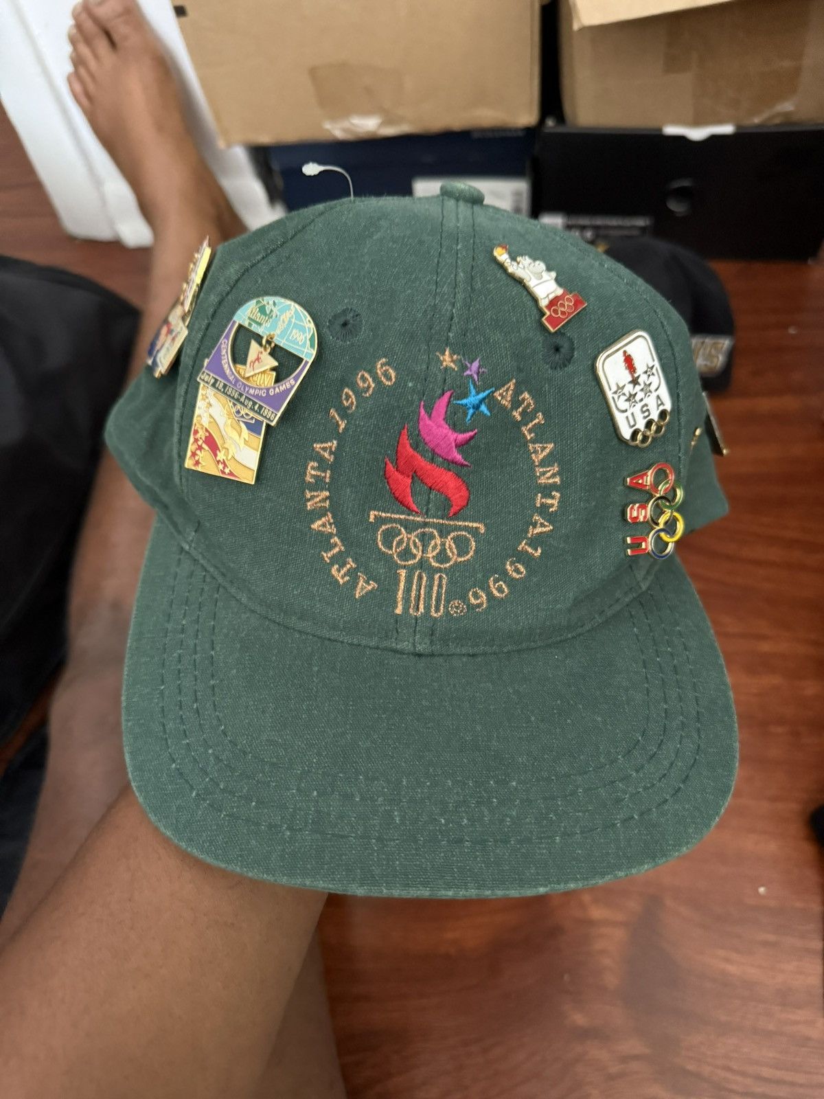 Other Vintage 1996 Atlanta Olympics hat with Pins from event Size ONE SIZE - 1 Thumbnail
