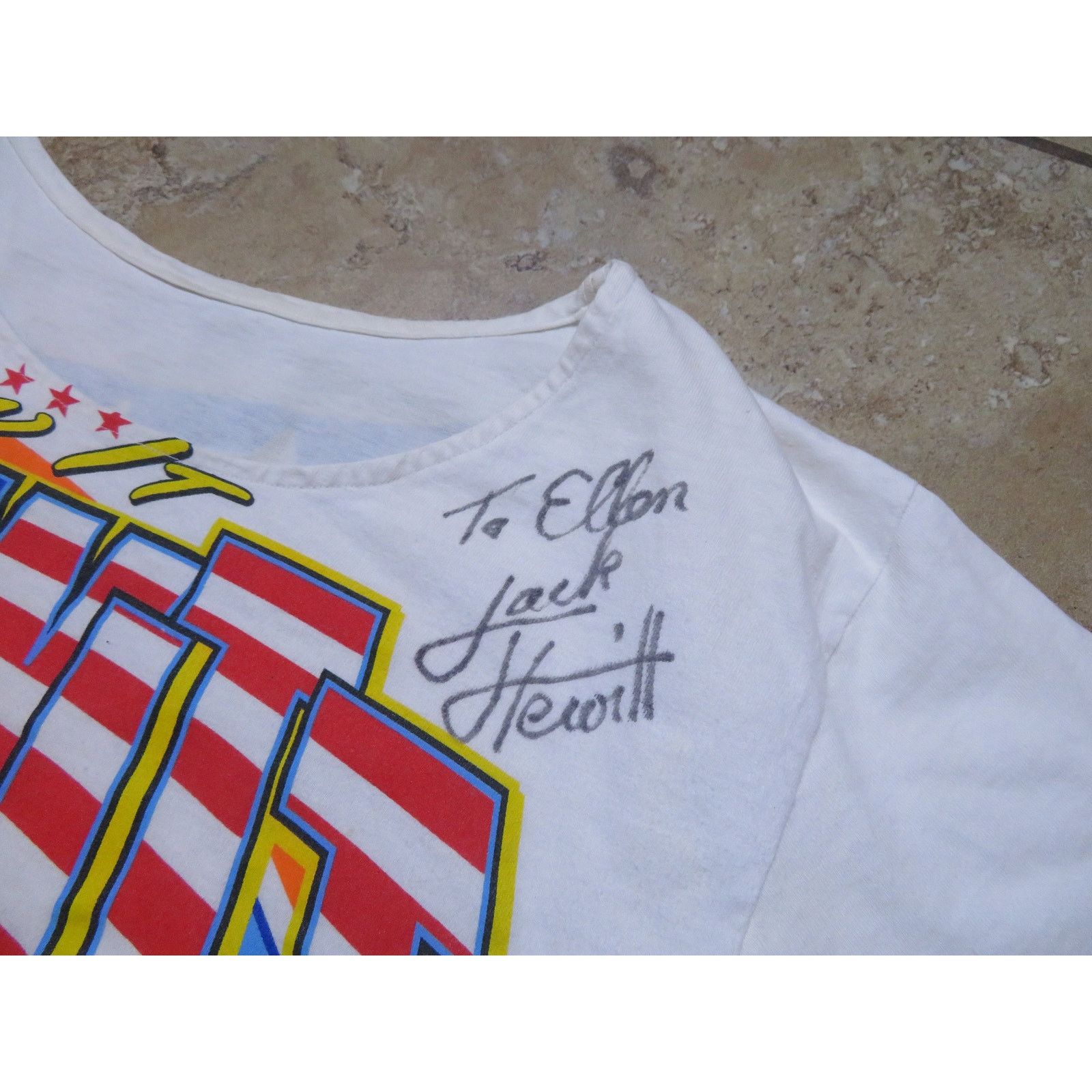 Other Vintage 80s Jack Hewitt Racing T-Shirt, Cropped & Signed Size US M / EU 48-50 / 2 - 2 Thumbnail