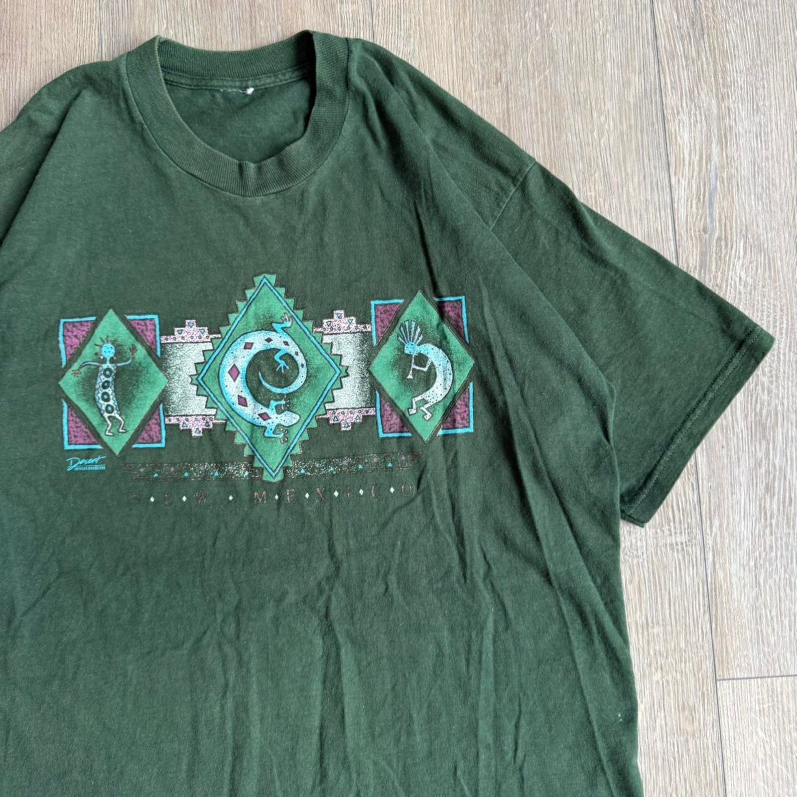 Other Vintage 90s Mexico Art Tee Green Size US XL / EU 56 / 4 - 3 Thumbnail