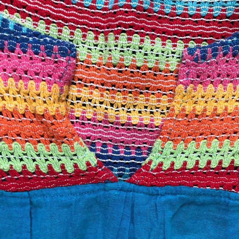 Designer Used Blue Hand Made Bluse M Size M / US 6-8 / IT 42-44 - 4 Thumbnail
