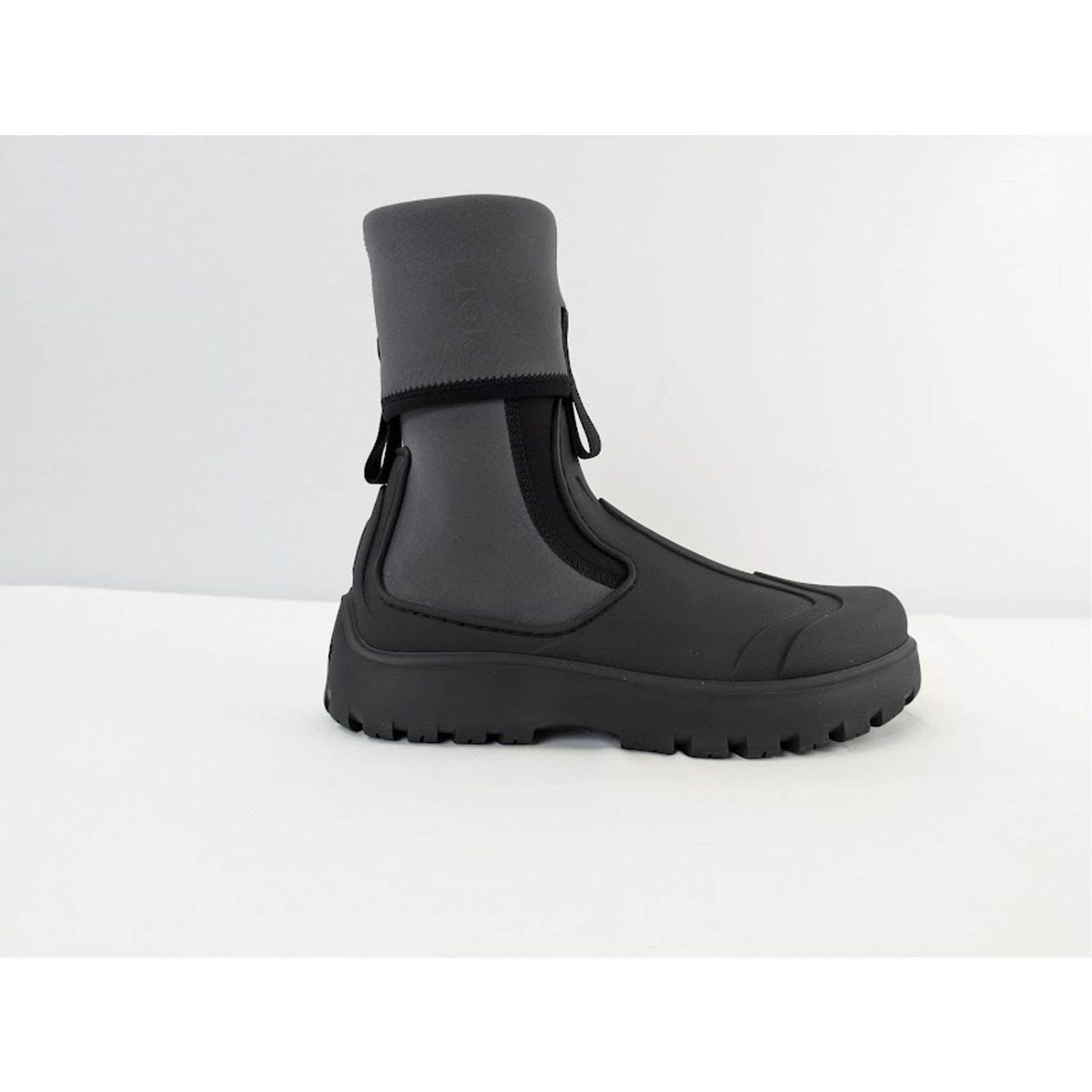 Dior o1rshd1 Leather Neoprene Garden Boots in Black / Grey Size US 11 / EU 44 - 4 Thumbnail