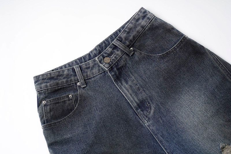 Vintage Retro street patchwork distressed jeans loose fit Size US 32 / EU 48 - 3 Thumbnail