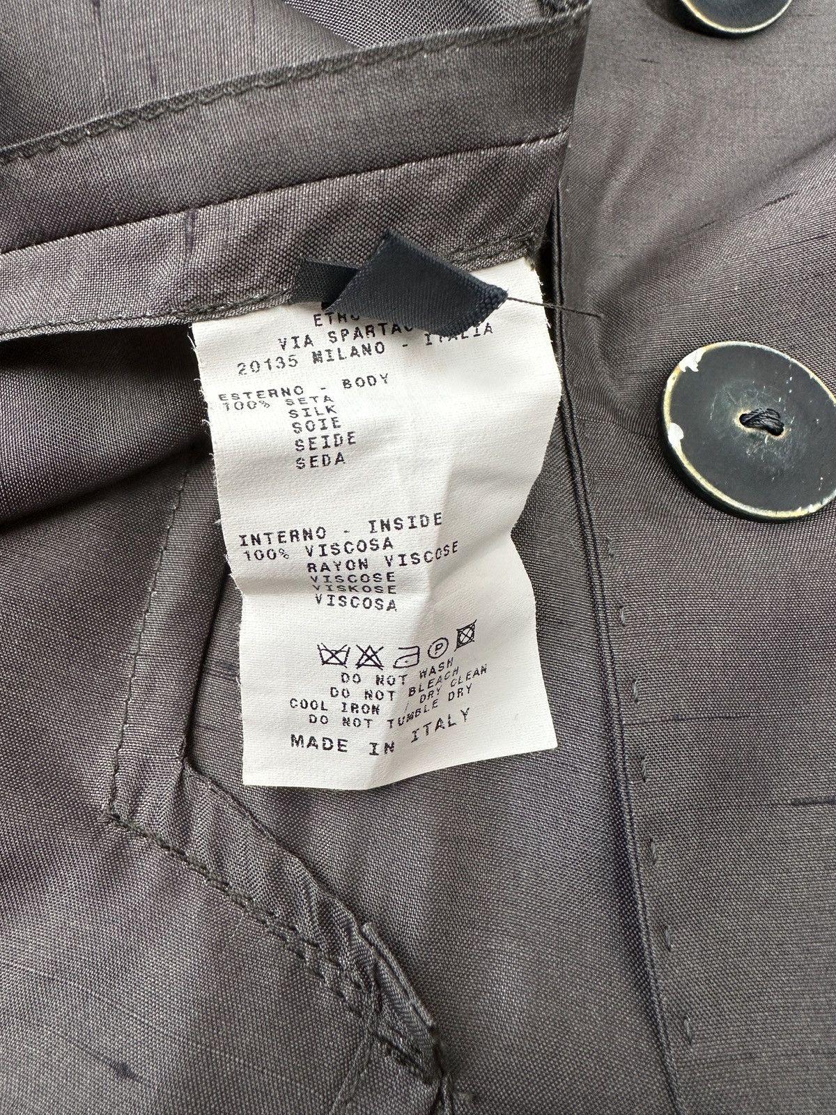 Etro ETRO Milano 100% Silk Dark Gray Blazer Jacket Women’s sz 42 Size M / US 6-8 / IT 42-44 - 14 Thumbnail
