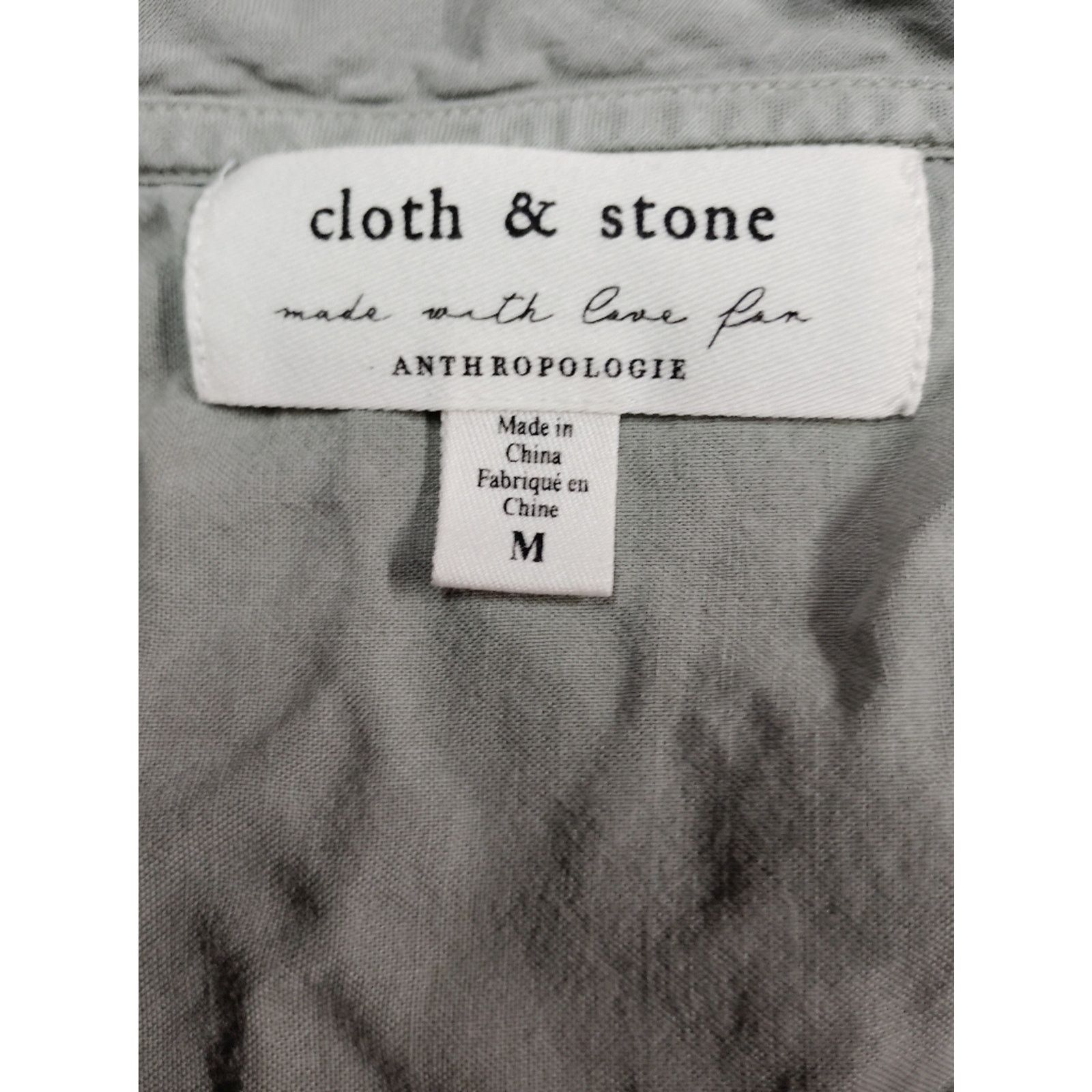 Anthropologie Anthropologie Cloth & Stone Light Olive Gray Tie-Waist Dress Size M / US 6-8 / IT 42-44 - 4 Thumbnail