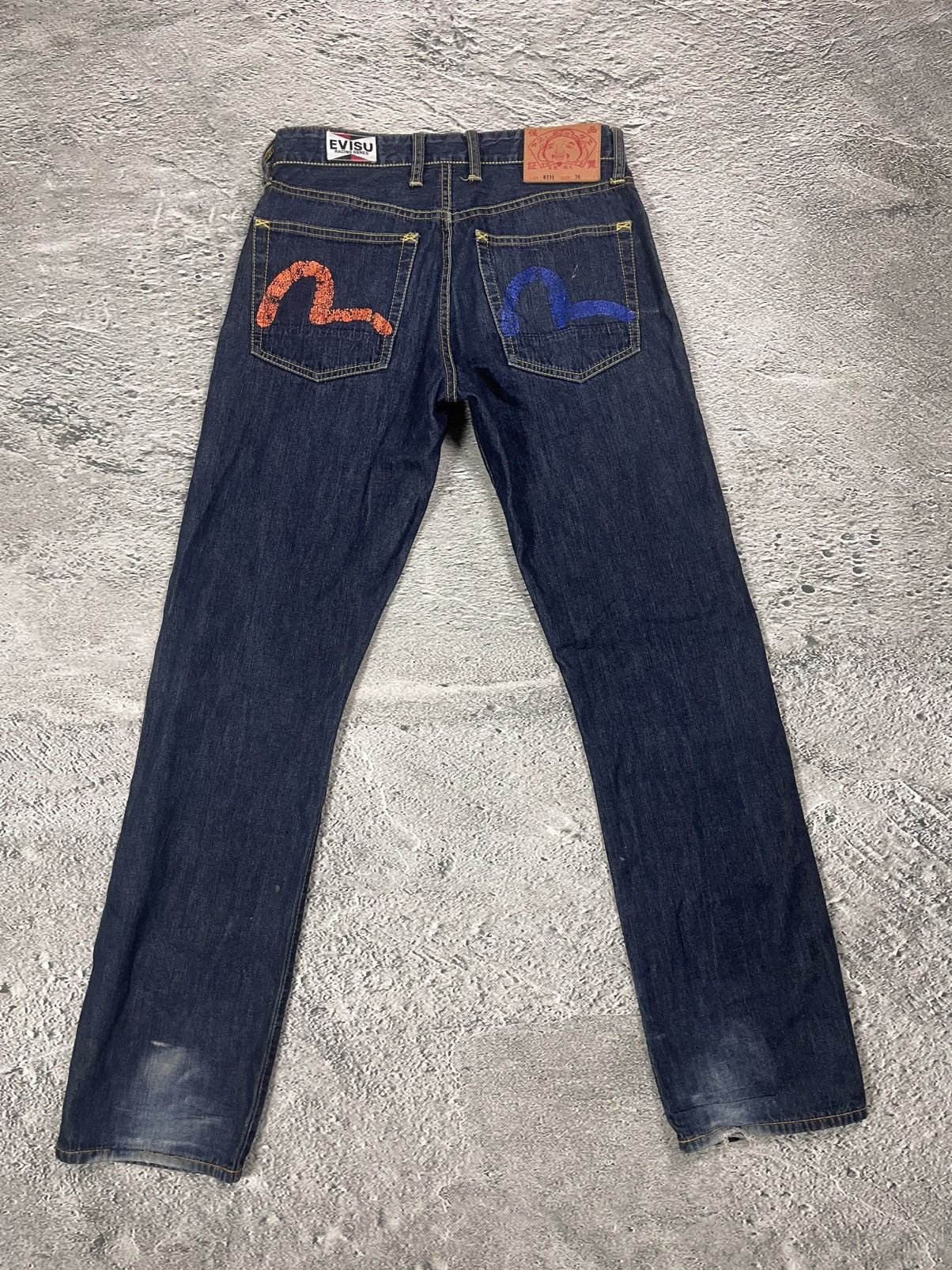 Evisu Evisu jeans vintage blue denim red racing genes double knee Size US 30 / EU 46 - 1 Thumbnail