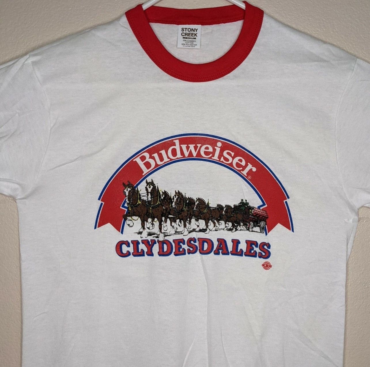 Vintage Vintage Budweiser Clydesdales Small Ringer T-Shirt Size US S / EU 44-46 / 1 - 1 Thumbnail